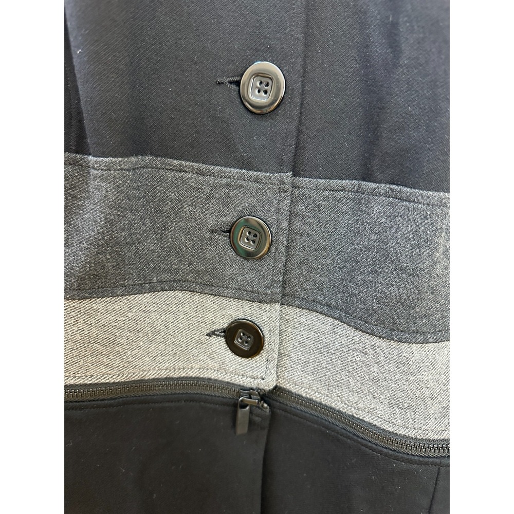 CAbi Convertible Jacket Style 3176 Black Gray Cropped Duster Size Small Button - Picture 3 of 11